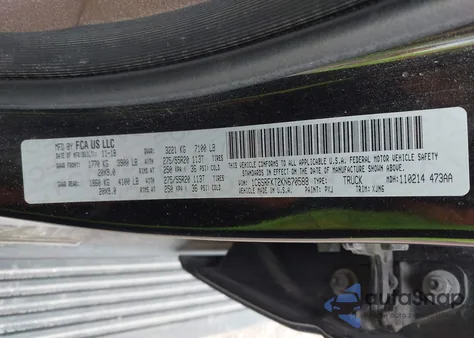 2019 Ram 1500 Longhorn 4X4 5'7 Box from USA, damaged, VIN 1C6SRFKT2KN670588